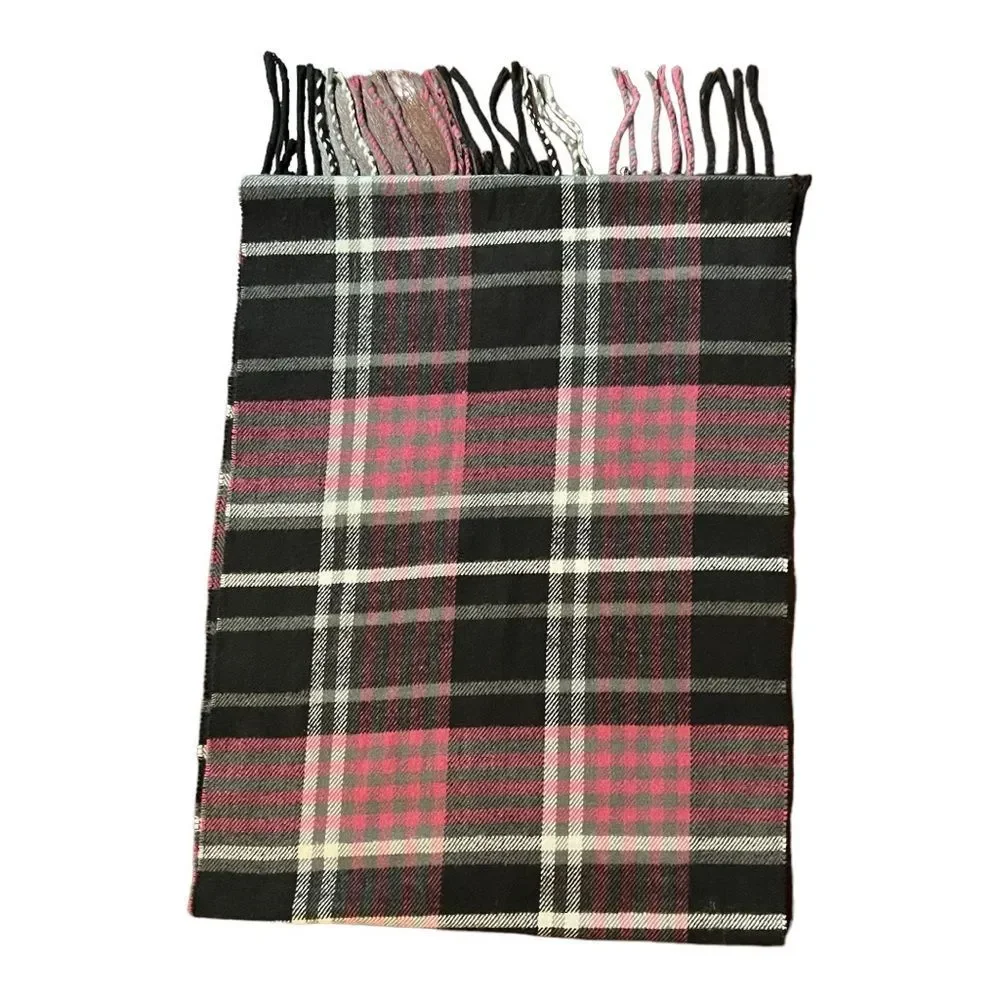 😊 3/$30 Cashmere Feel Plaid Scarf W/ Fringe Tassel Detail like new!!